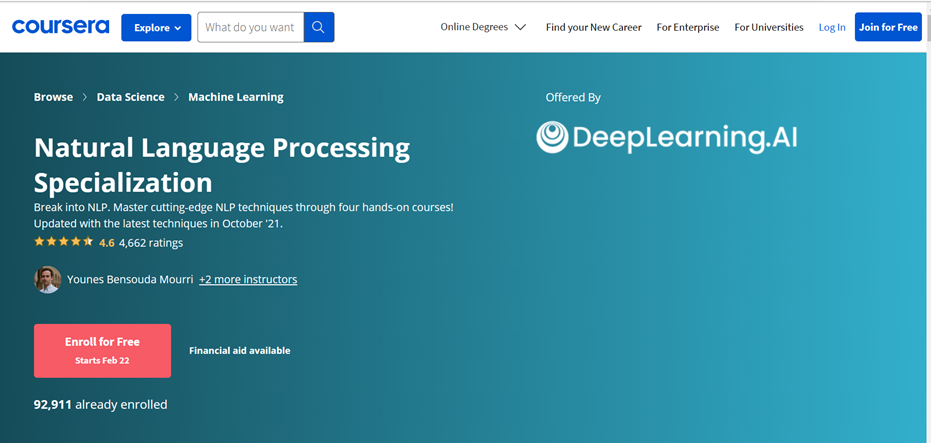 Natural Language Processing Course